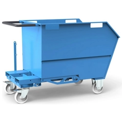 vendita online Benna completamente ribaltabile con ruote 1412x800x970h mm. - blu ral5012 Benne e accessori Fami